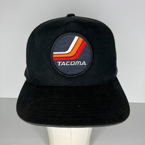 Tacoma Washington Black Adjustable Hat Cap READ - Picture 1 of 9